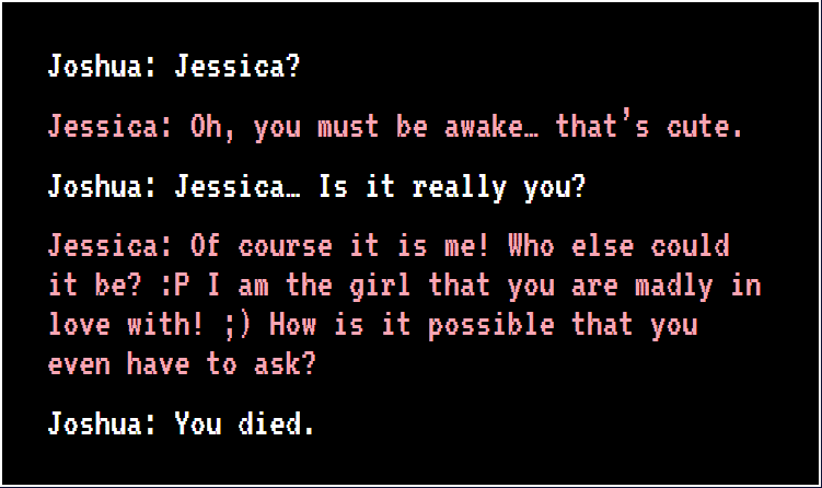 screenshot of the jessica simulation